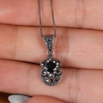 گردنبند یاقوت کبود زنانه کد 17695