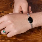 دستبند عقیق مردانه کد 17794