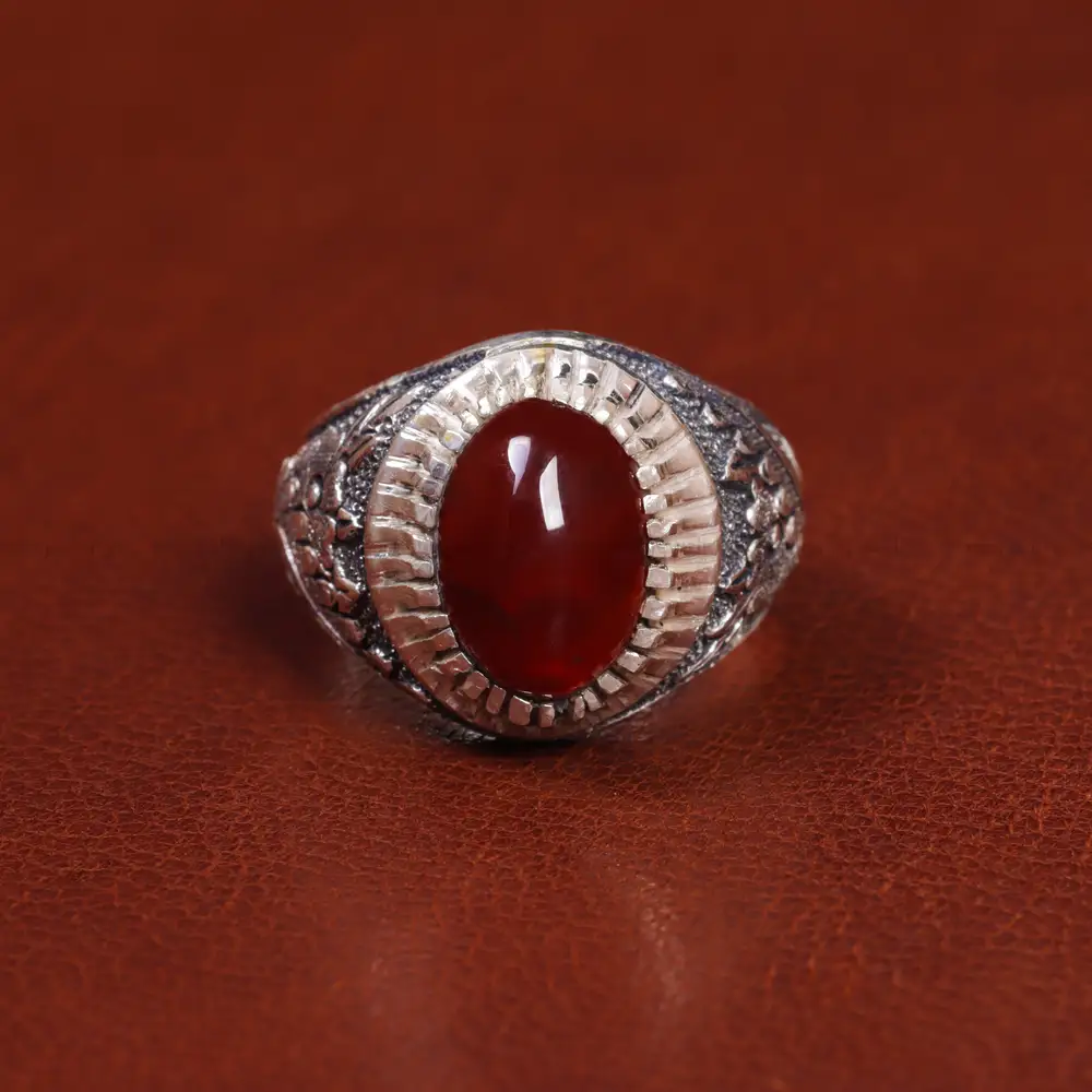 انگشتر عقیق مردانه کد 17833