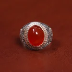 انگشتر عقیق مردانه کد 17844