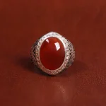 انگشتر عقیق مردانه کد 17855