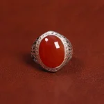 انگشتر عقیق مردانه کد 17856