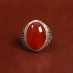 انگشتر عقیق مردانه کد 17859