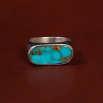 انگشتر فیروزه شجری مردانه کد 17897