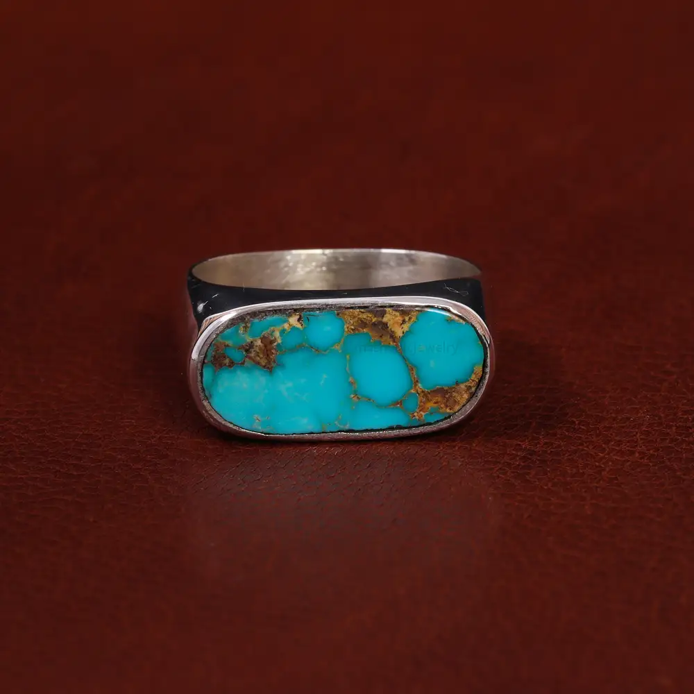 انگشتر فیروزه شجری مردانه کد 17897