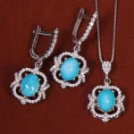 نیم ست فیروزه زنانه کد 17394