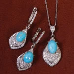 نیم ست فیروزه زنانه کد 17396