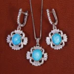 نیم ست فیروزه زنانه کد 17398