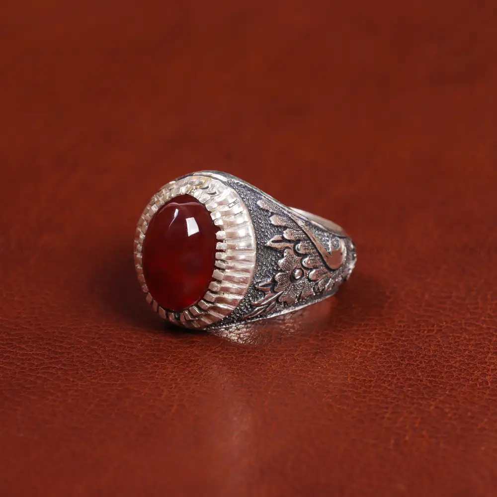 انگشتر عقیق مردانه کد 17833