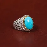 انگشتر فیروزه شجری مردانه کد 17907