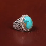 انگشتر فیروزه شجری مردانه کد 17923