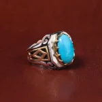 انگشتر فیروزه شجری مردانه کد 17933