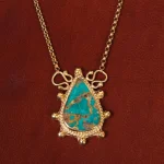 گردنبند فیروزه زنانه کد 17947