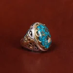 انگشتر فیروزه شجری مردانه کد 17955