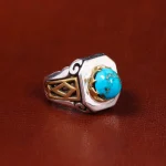 انگشتر فیروزه شجری مردانه کد 17964
