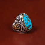 انگشتر فیروزه شجری مردانه کد 17996