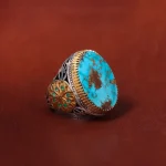 انگشتر فیروزه شجری مردانه کد 18009