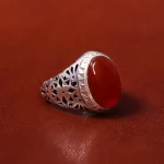 انگشتر عقیق یمن مردانه کد 18042