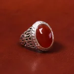 انگشتر عقیق یمن مردانه کد 18052