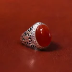 انگشتر عقیق یمن مردانه کد 18060