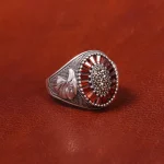 انگشتر سنتاتیک یاقوت سرخ مردانه کد 18137