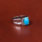 انگشتر فیروزه عجمی مردانه کد 18219