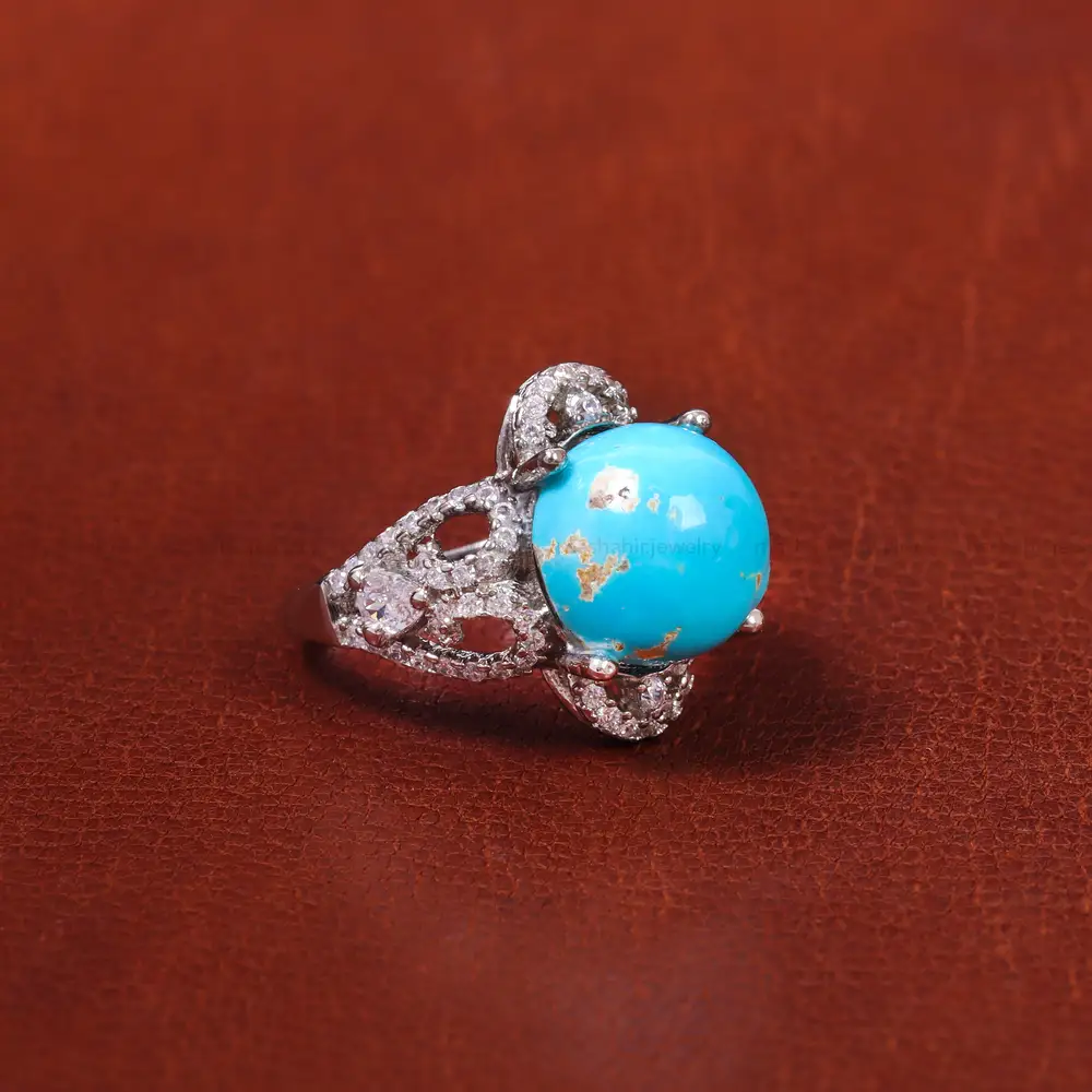 انگشتر فیروزه شجری زنانه کد 18235