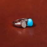 انگشتر فیروزه عجمی زنانه کد 18251