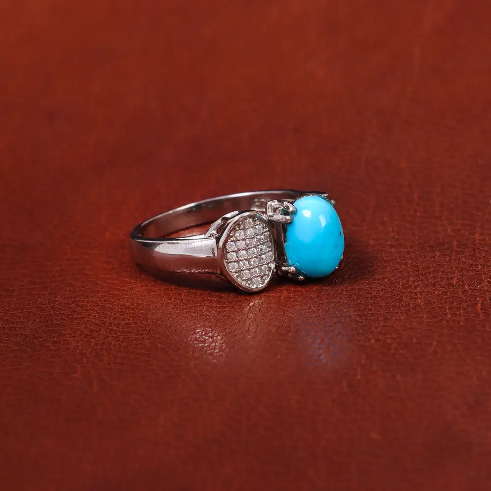 انگشتر فیروزه عجمی زنانه کد 18251