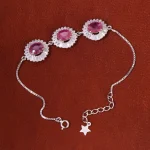 دستبند یاقوت سرخ زنانه کد 18265