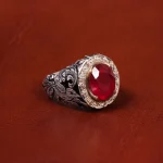 انگشتر یاقوت سرخ مردانه کد 18359