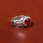 انگشتر یاقوت سرخ مردانه کد 18363