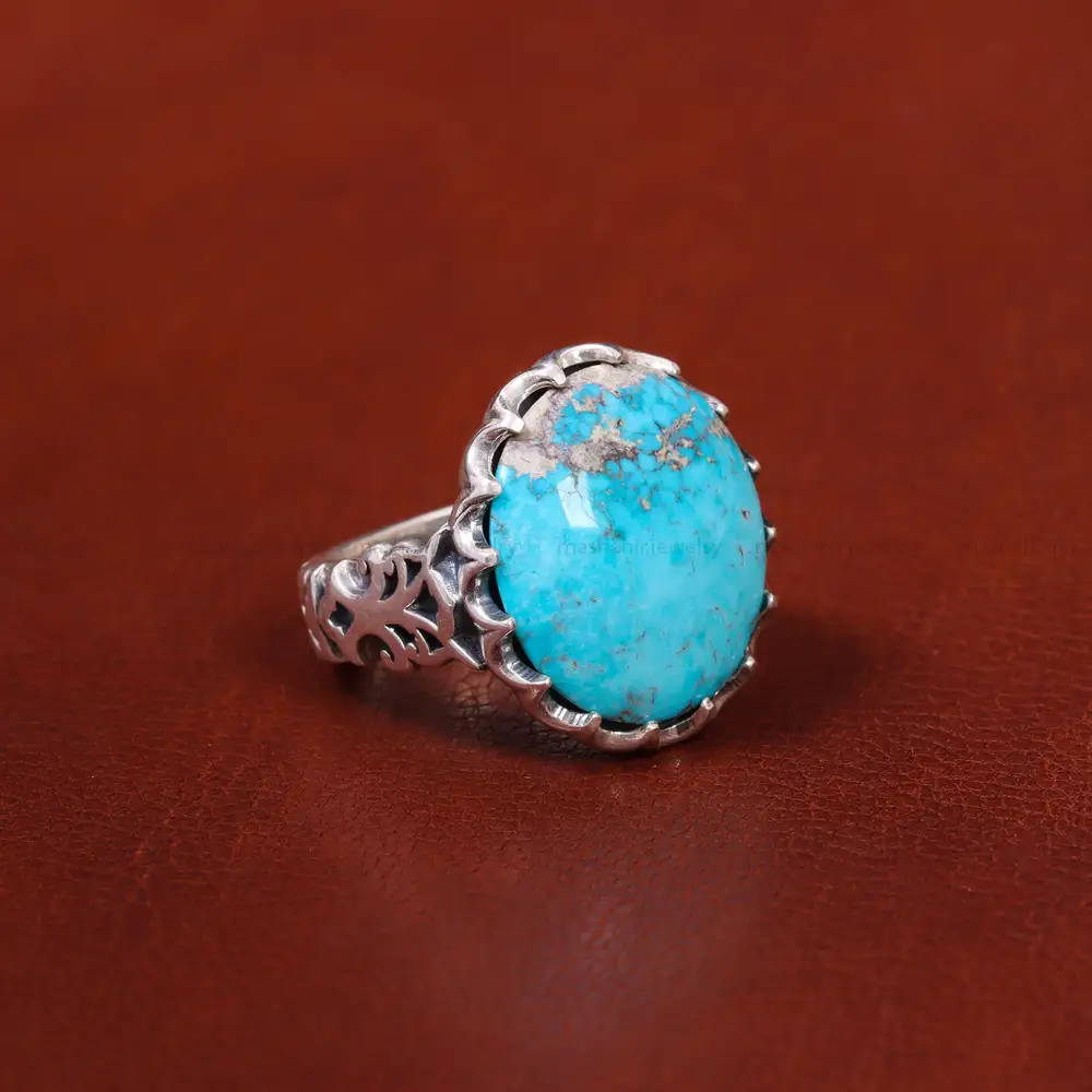 انگشتر فیروزه شجری مردانه کد 18383