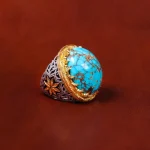 انگشتر فیروزه شجری مردانه کد 18410