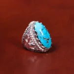 انگشتر فیروزه شجری مردانه کد 18418