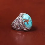 انگشتر فیروزه شجری مردانه کد 18421