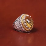 انگشتر سیترین مردانه کد 18433