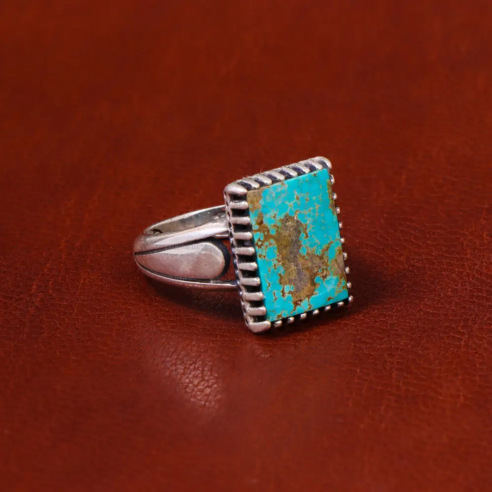 انگشتر فیروزه شجری مردانه کد 18446