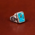 انگشتر فیروزه شجری مردانه کد 18448