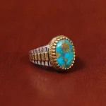 انگشتر فیروزه شجری مردانه کد 18451