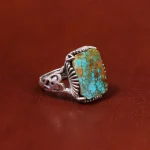 انگشتر فیروزه شجری مردانه کد 18452