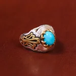 انگشتر فیروزه شجری مردانه کد 18459