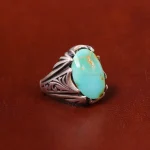 انگشتر فیروزه شجری مردانه کد 18461