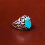 انگشتر فیروزه شجری مردانه کد 18470