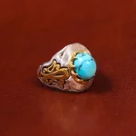 انگشتر فیروزه شجری مردانه کد 18477