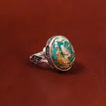 انگشتر فیروزه شجری مردانه کد 18481