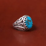 انگشتر فیروزه شجری مردانه کد 18483