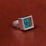 انگشتر فیروزه شجری مردانه کد 18513