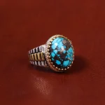 انگشتر فیروزه شجری مردانه کد 18582