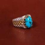 انگشتر فیروزه شجری مردانه کد 18584